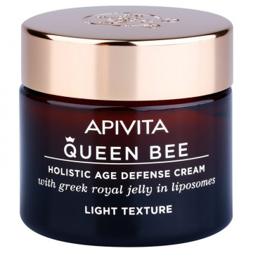 Купити - Apivita queen bee light texture age defense cream - Легкий крем для комплексного захисту від старіння шкіри