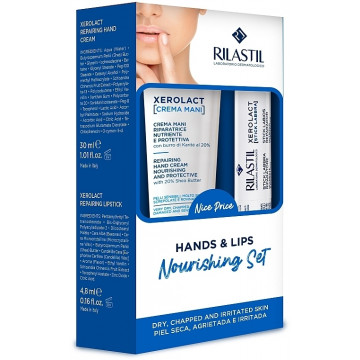 Купити - Rilastil Xerolact Hands & Lips Nuorishing Set - Набір для догляду за шкірою рук і губ