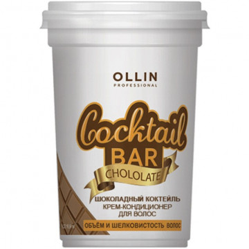 Купити - OLLIN Cocktail Bar Hair Cream Conditioner Chololate Shake - Крем-кондиціонер для об'єму і шовковистості волосся "Шоколадний коктейль"