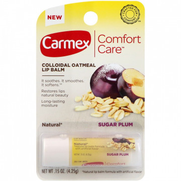 Купити - Carmex Comfort Care Colloidal Oatmeal Lip Balm Sugar Plum Stick - Бальзам для губ в стике