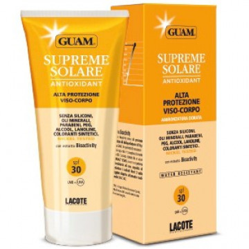 Купити - GUAM Supreme Solare Corpo Alta Protezione SPF 30 - Сонцезахисний крем для тіла водостійкий "сильний захист" з SPF30