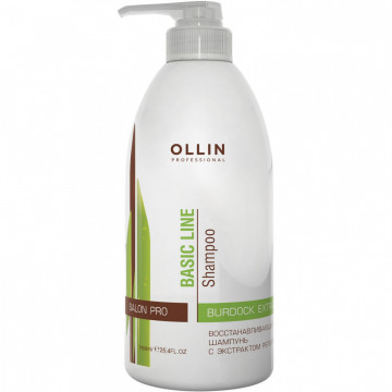 Купити - OLLIN Basic Line Reconstructing Shampoo with Burdock Extract - Відновлюючий шампунь з екстрактом реп'яха