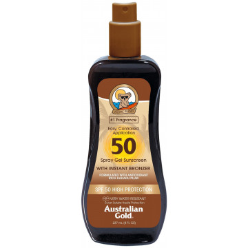 Купити - Australian Gold Spray Gel with Instant Bronzer SPF50 - Сонцезахисний спрей-гель з натуральним бронзатором