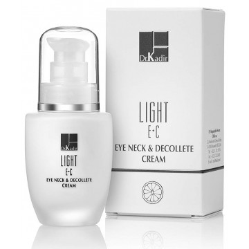 Купити - Dr. Kadir Light E+C Eye Neck & Decolte Cream - Крем для області навколо очей, шиї і декольте