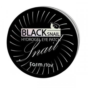 Купити - FarmStay Black Snail Hydrogel Eye Patch - Гідрогелеві патчі для очей з муцином чорного равлика