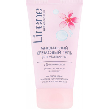 Купити - Lirene Dermo Program Almond Creamy Cleaning Gel with D-Panthenol - Очищаючий крем-гель з мигдалем та Д-пантенолом