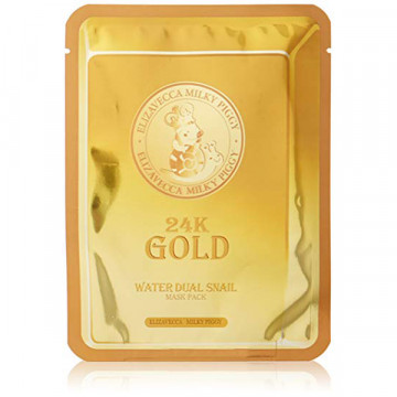 Купити - Elizavecca 24K Gold Water Dew Snail Mask‎ - Омолоджуюча маска для обличчя з екстрактом слизу равлика і колоїдним золотом