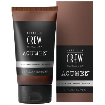 Купити - American Crew Acumen Clay Exfoliating Cleanser - Відлущуючий очищуючий засіб для вмивання з глиною