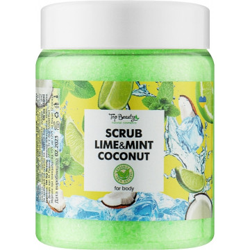 Купити - Top Beauty Scrub Lime & Mint Coconut - Скраб для тіла та обличчя (м'ята-лайм)