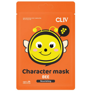 Купити - CLIV Character Mask Bee - Тканинна живильна маска "Бджілка"