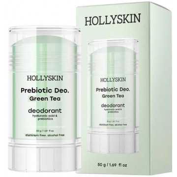 Купити - Hollyskin Prebiotic Deo. Green Tea - Парфумований дезодорант з гіалуроновою кислотою та пребіотиками