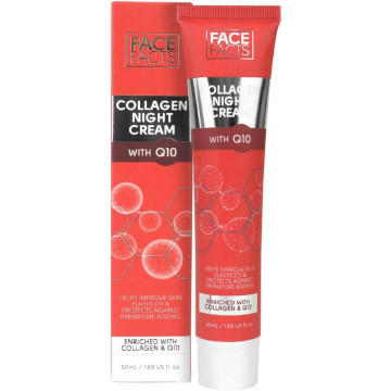 Купити - Face Facts Collagen Night Cream With Q10 - Нічний крем для обличчя з колагеном та коензимом Q10