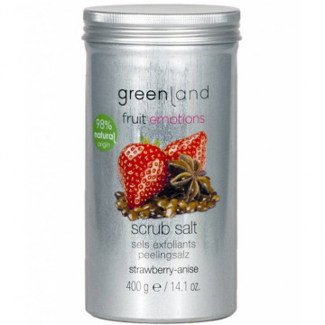 Купити - Greenland Fruit Emotions Scrub Salt Strawberry & Anise - Сіль-скраб Полуниця-Аніс
