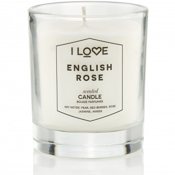 Купити - I Love English Rose Candle - Ароматична свічка "Англійська троянда"