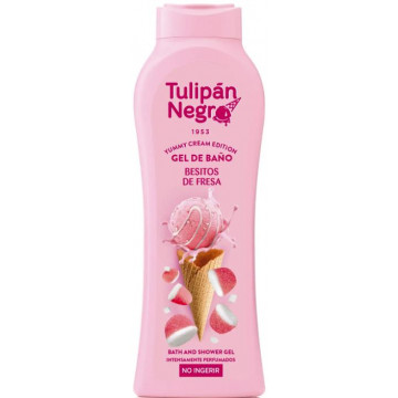 Купити - Tulipan Negro Yummy Cream Edition Strawberry Kisses Bath And Shower Gel - Гель для ванни та душу з ароматом солодкої полуниці