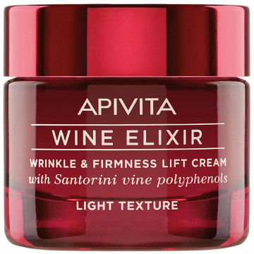 Купити - Apivita Wine Elixir Wrinkle & Firmness Lift Cream Light Texture - Крем-ліфтинг легкої текстури з поліфенолами вина регіону Санторіні