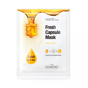 Купити - The Oozoo Fresh Capsule Mask Royal Jelly - Маска з капсулою-активатором з маточним молочком для сяйва і харчування