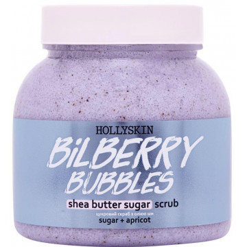 Купити - Hollyskin Shea Butter Sugar Scrub Bilberry Bubbles - Цукровий скраб з маслом ши та перлітом