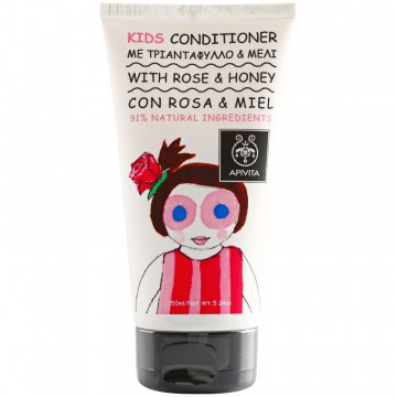 Купити - Apivita natural kids conditioner with honey&rose bulgarian - Дитячий кондиціонер з трояндою і медом