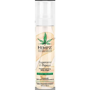 Купити - Hempz Fresh Fusions Sugarcane & Papaya Herbal Foaming Body Wash - Гель для душу "Очеретяний цукор і Папайя"