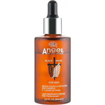 Купити - Angel Professional Black Angel Hair Regrowth Serium - Сироватка для росту волосся з екстрактом перили