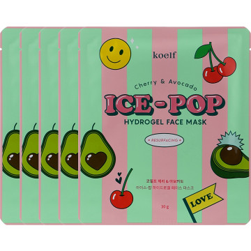 Купити - Petitfee & Koelf Cherry & Avocado Ice-Pop Hydrogel Face Mask - Гідрогелева маска для обличчя з вишнею та авокадо