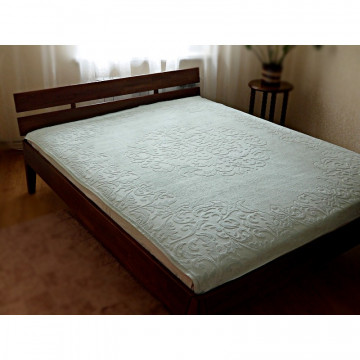 Купити - Pavia Monogram Green - Простирадло-покривало (світло-зелений)