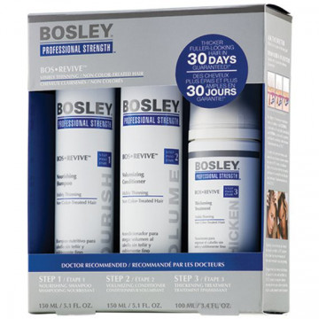 Купити - Bosley Воs Revive Starter Pack for Non Color-Treated Hair - Система для стоншеного нефарбованого волосся (шампунь, кондиціонер, догляд)