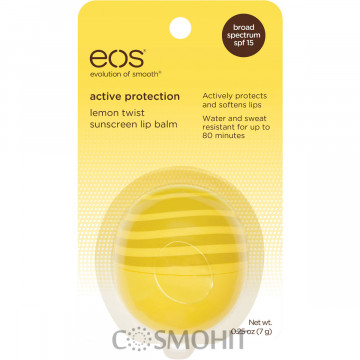 Купити - EOS Active Protection Lemon Twist Sunscreen Lip Balm SPF 15 - Бальзам для губ "Лимон твіст"