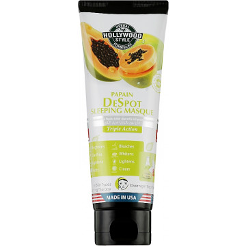 Купити - Hollywood Style Papain DeSport Sleeping Masque - Маска для обличчя з папаїном