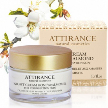 Купити - Attirance Honey & Almond Night Face Cream - Нічний крем Мед і Мигдаль для комбінованої шкіри