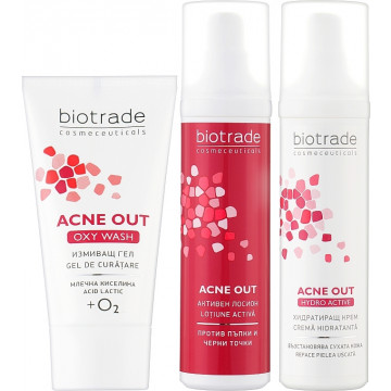Купити - Biotrade Acne Out Kit - Набір "Три кроки проти прищів"