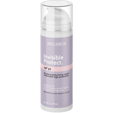 Купити - Hollyskin Invisible Protect SPF30 - Щоденний зволожуючий крем від фотостаріння