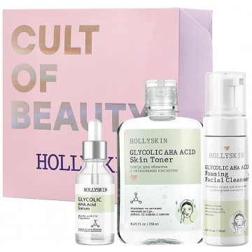 Купити - Hollyskin Glycolic AHA Acid Basic Care - Набір для обличчя з гліколевою кислотою