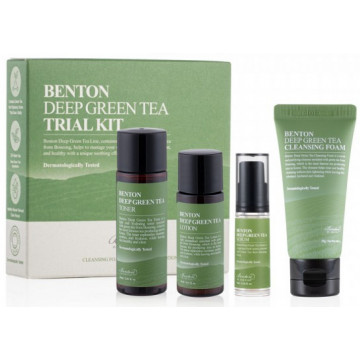 Купити - Benton Deep Green Tea Trial Kit - Набір мініатюр із зеленим чаєм 4 в 1