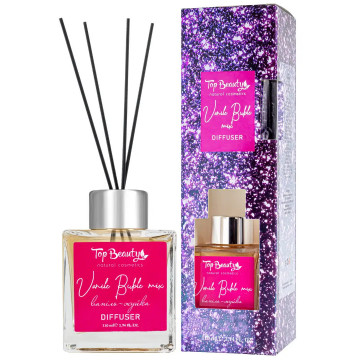 Купити - Top Beauty Reed Diffuser "Vanilla Bubble Mix" - Парфумований дифузор для будинку "Ваніль-жуйка"