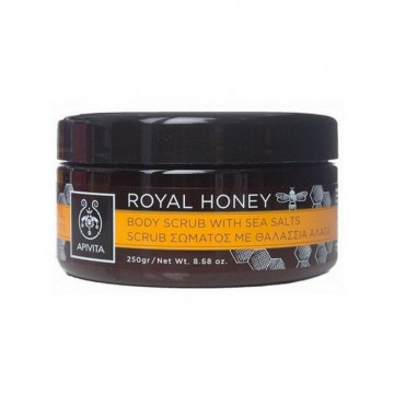 Купити - Apivita royal honey body scrub with sea salts - Скраб для тіла з морською сіллю "Королівський мед"