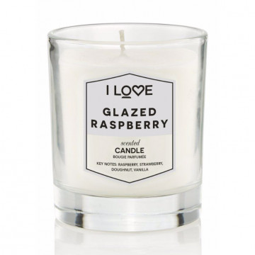Купити - I Love Glazed Raspberry Scented Candle - Ароматична свічка "Глазурована малина"