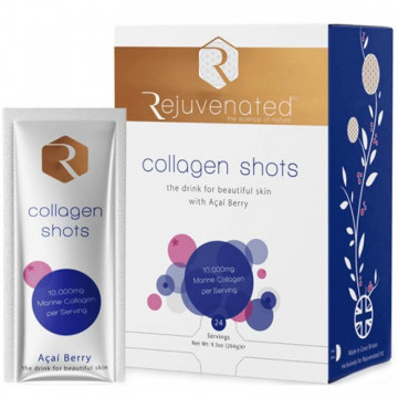 Купити - Rejuvenated Сollagen Shots 10 000 mg per serving - Колагенові шоти для красивої шкіри з ягодами Асаї