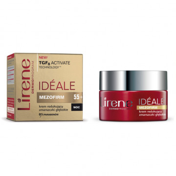 Купити - Lirene Ideale Mezofirm 55+ Anti-Wrinkle Night Cream SPF 15 - Нічний крем проти зморшок 55+