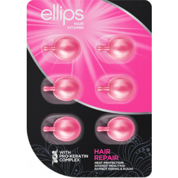 Купити - Ellips Hair Vitamin Hair Repair With Pro-Keratin Complex - Відновлення для волосся з Про-Кератиновим Комплексом (6x1мл)