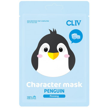 Купити - CLIV Character Mask Penguin - Тканинна маска для пружності шкіри обличчя "Пінгвін"