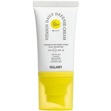 Купити - Hillary VitaSun Daily Defense Cream SPF50+ - Сонцезахисний крем