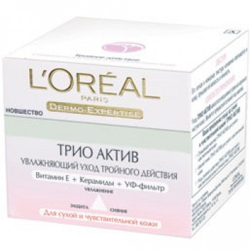 Купити - L`Oreal Трио Актив - Зволожуючий крем для сухої і чутливої ​​шкіри