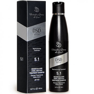 Купити - Simone Dixidox DeLuxe Steel and Silk Treatment Shampoo №5.1 - Відновлює шампунь "Сталь і шовк" Діксідокс ДеЛюкс