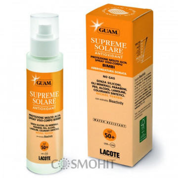Купити - GUAM Supreme Solare Crema viso-corpo alta protezione - Сонцезахисний спрей c антиоксидантною дією SPF50