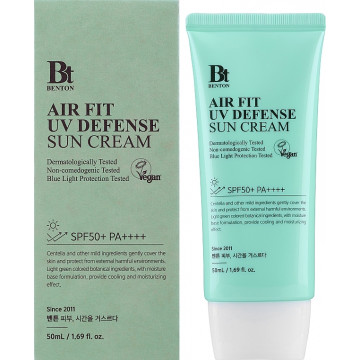 Купити - Benton Air Fit UV defense Sun Cream SPF50+/PA++++ - Сонцезахисний крем з Центеллою