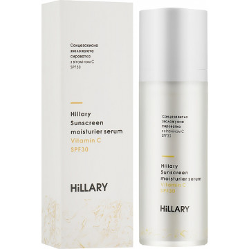 Купити - Hillary Sunscreen Moisturier Serum Vitamin C SPF30 - Сонцезахисна зволожуюча сироватка для обличчя з вітаміном C