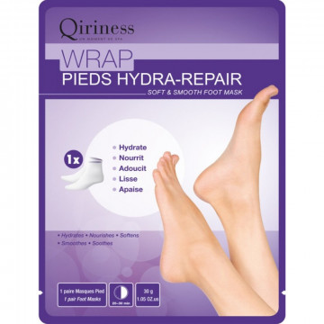 Купити - Qiriness Wrap Pieds Hydra-Repair Soft & Smooth Foot Mask - Пом'якшуюча і розгладжуюча маска для шкіри стоп