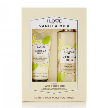 Купити - I Love Vanilla Milk Hand & Body Duo Gift Set - Подарунковий набір "Ваніль"